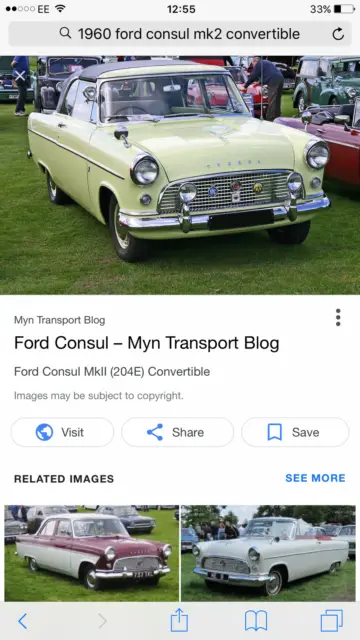 1960 ford consul mk2 convertible (english ford)