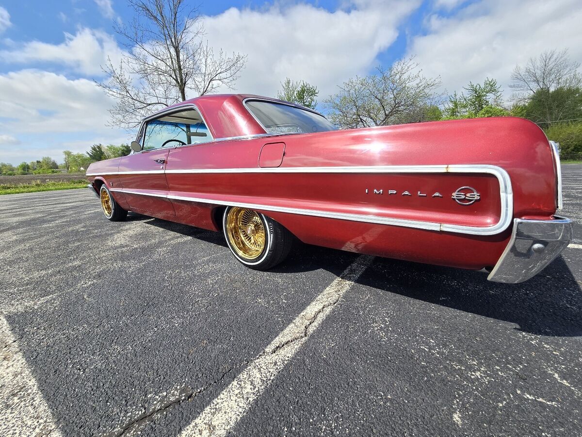 1964 chevrolet impala coupe red 2 door