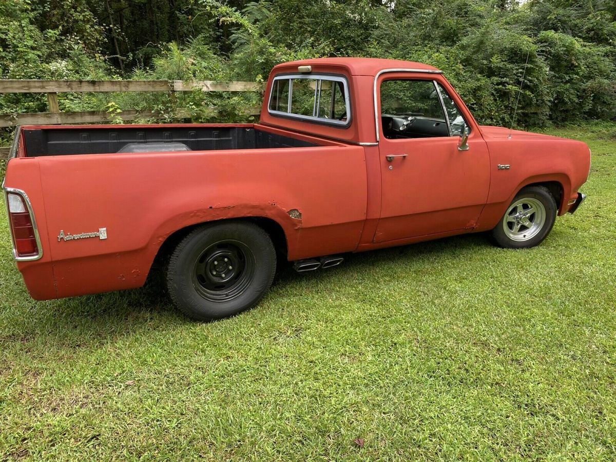 1976 dodge d-100 pickup red rwd automatic adventurer se