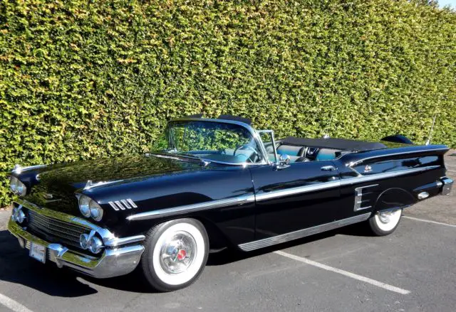 1958 chevrolet impala convertible with tri power & continental kit - restored