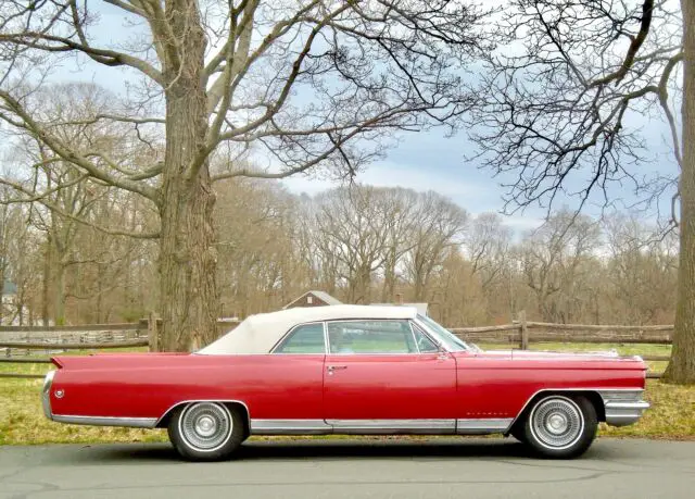 1964 cadillac eldorado convertible factory firemist red, orig leather a/c loaded