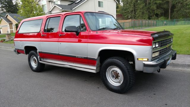 1991 chevy suburban 2500 4x4 silverado 5.7 101k miles rust free no reserve