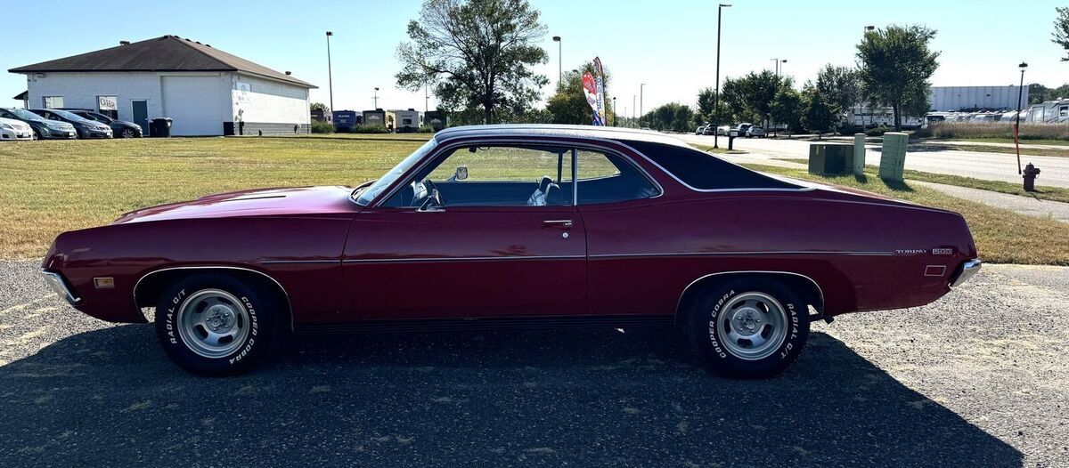 1971 ford torino 500, red & black, mag alloy wheels, runs amazing turn key ready