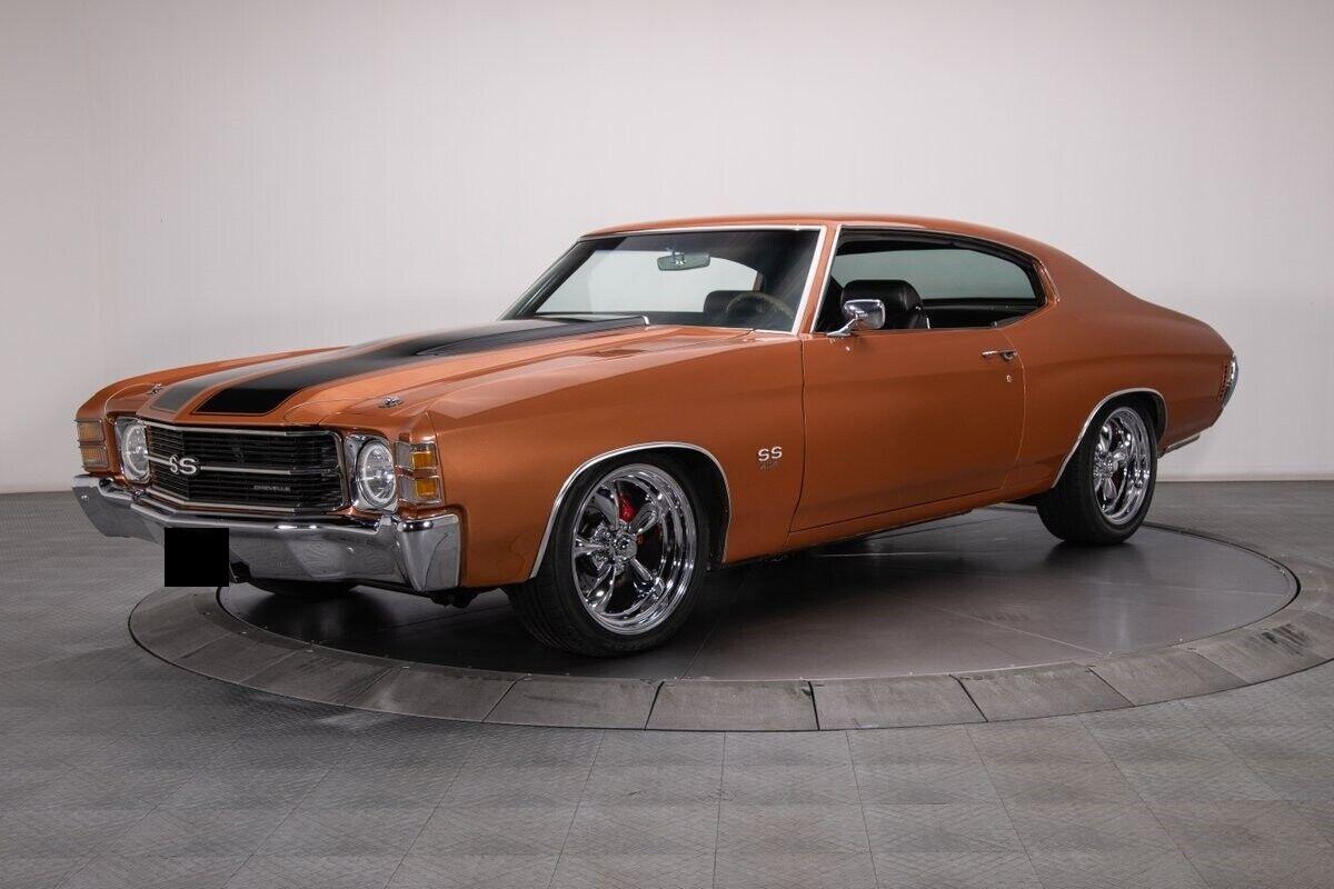 1971 chevrolet chevelle burnt orange hardtop 454 v8 5 speed manual