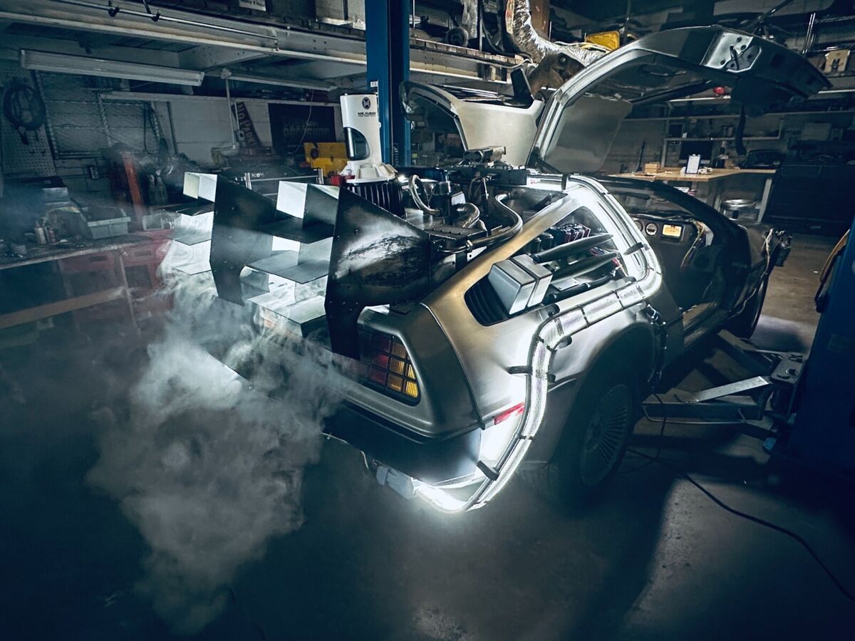 1982 delorean time machine signed by christopher lloyd back to the future
