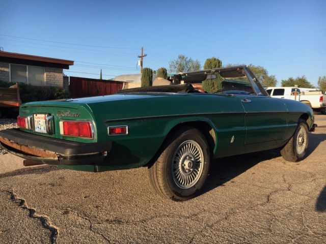 vintage 1979 alfa romeo spider veloce 2000 - complete - project or parts car