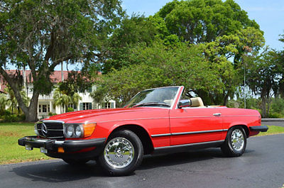 only 19k miles! 2 owner 1984 mercedes-benz 380sl museum quality 2 tops red/tan