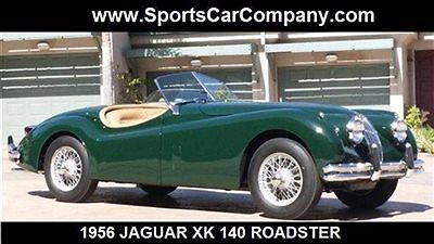 1956 jaguar xk 140 roadster restored british racing green collector car