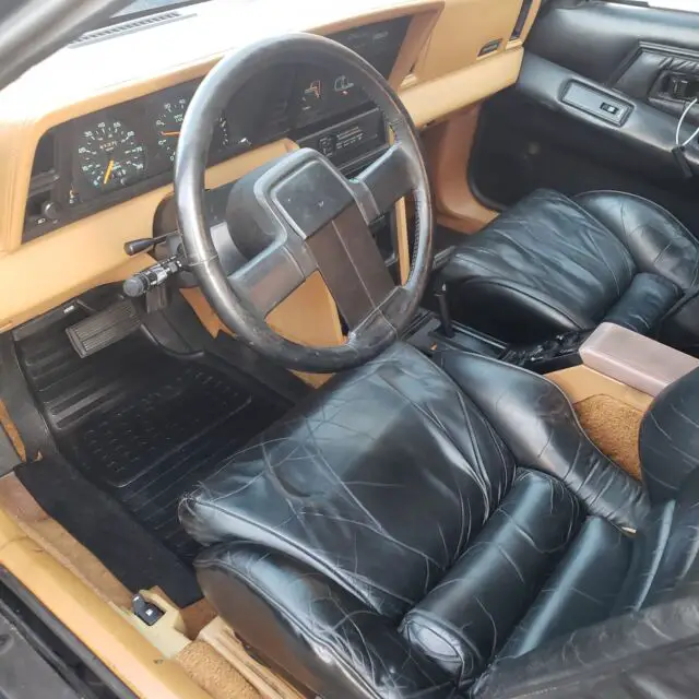 1985 dodge daytona turbo z 2.2l black body & leather interior. florida car