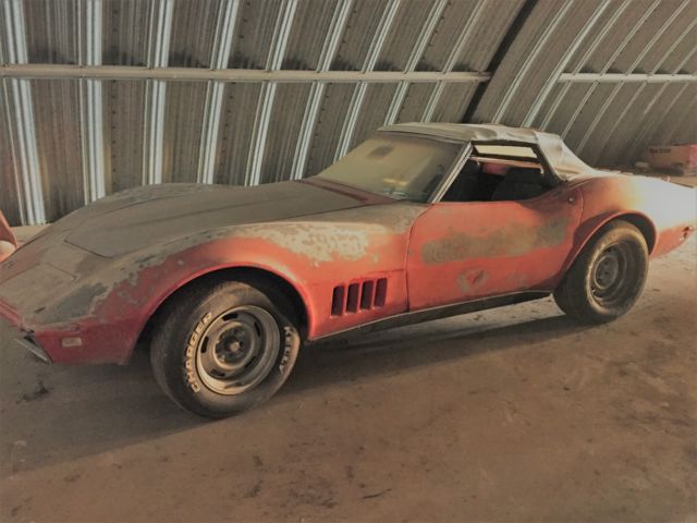 1968 chevrolet corvette convertible 327 v8 4 speed manual â€“ project car