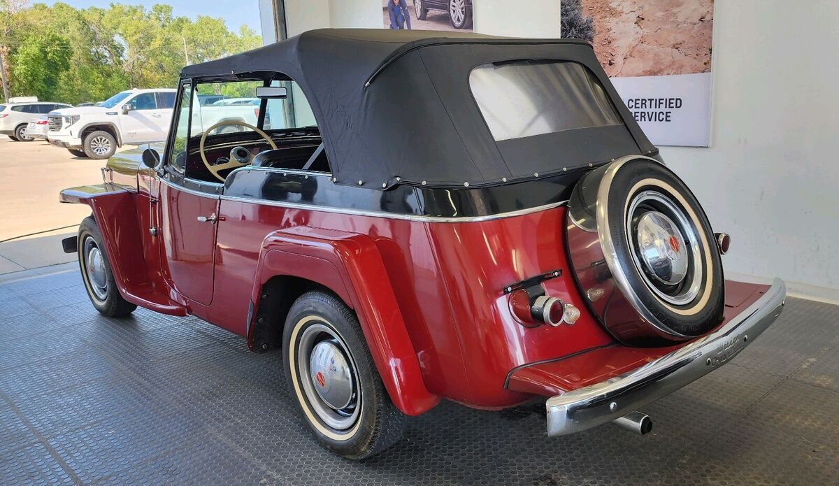 1950 willys jeepster coupe red rwd automatic
