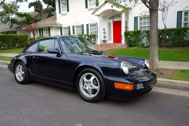 1993 porsche 911 carrera c2 coupe midnight blue/tan 97,900 miles