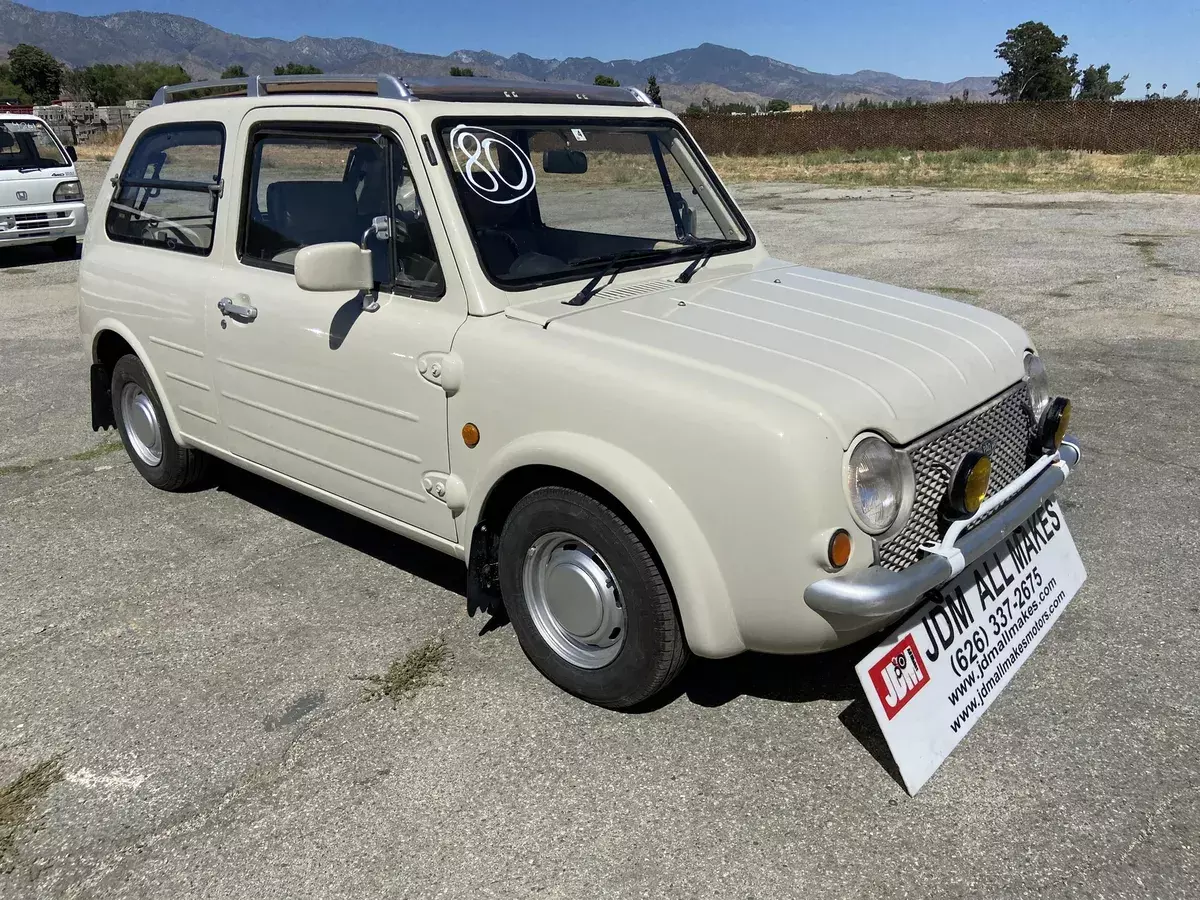 1989 nissan pao fold sliding ragtop roof 1.0l at
