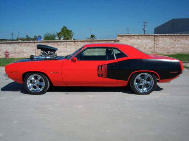 1970 plymouth barracuda orange/black