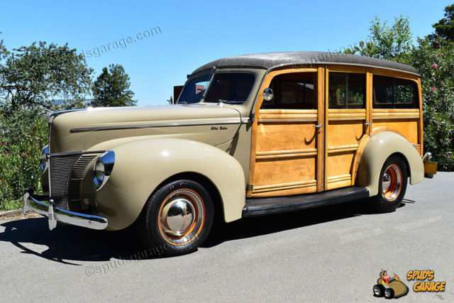 1940 ford woody wagon resto-rod corvette 327 4bbl v8 overdrive ifs/irs ac ps
