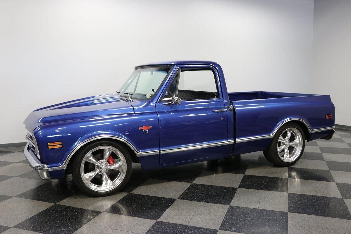 1968 chevrolet c10 ls restomod blue metallic truck 4 speed automatic