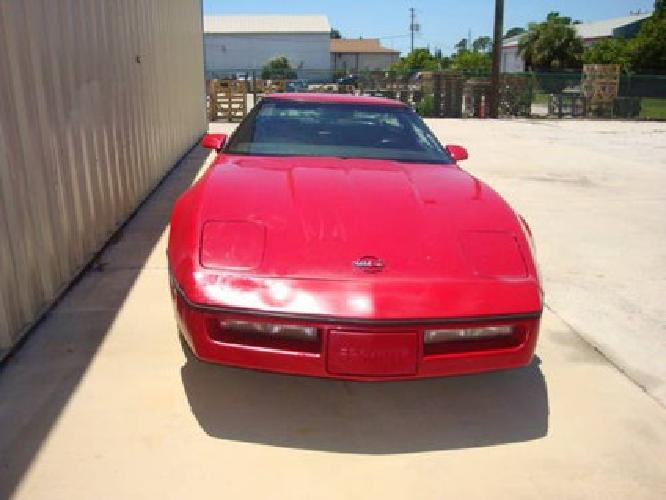 1984 chevy corvette- red-automatic as-is in stuart, fl