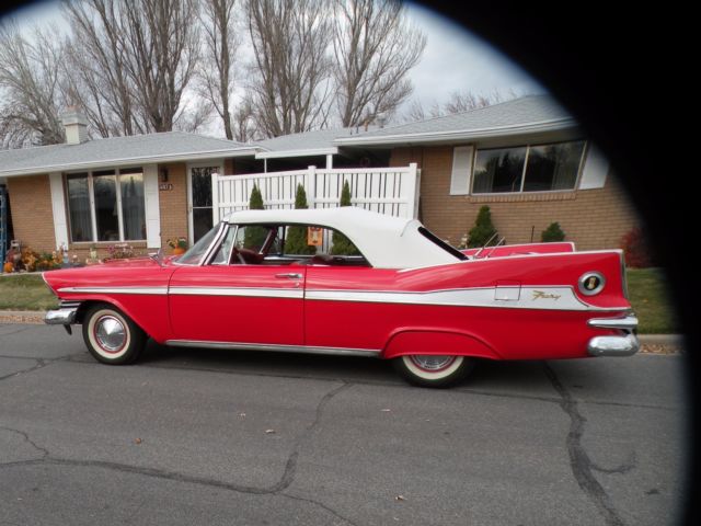 classic cars,1959 plymouth fury convertible