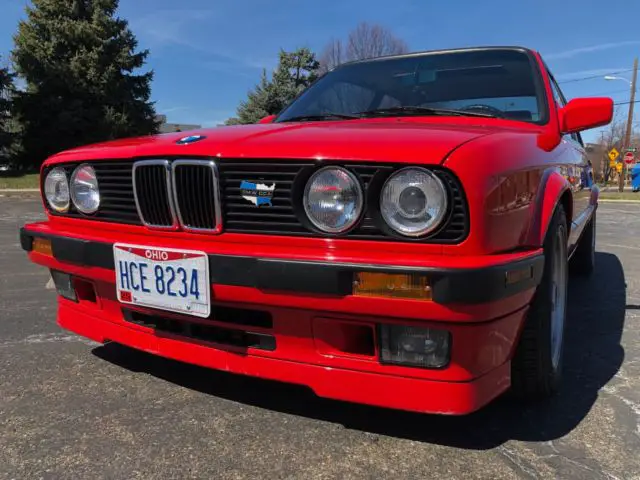1991 bmw 318is e30 coupe brilliantrot 1.8l m42