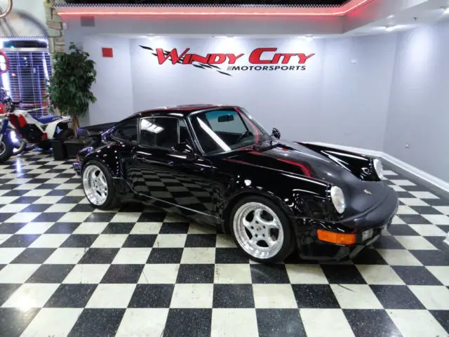 porsche 911 964 3.6 turbo coupe only 37k miles 3 pc twists black/black stunning