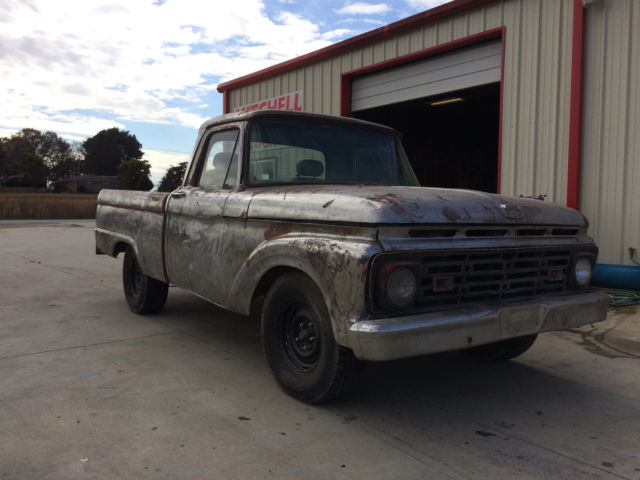 1964 ford f-100 barn find shop truck v8 bare metal no reserve needs bag air ride