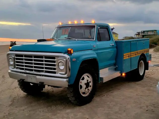 1974 ford f600 pickup blue rwd manual