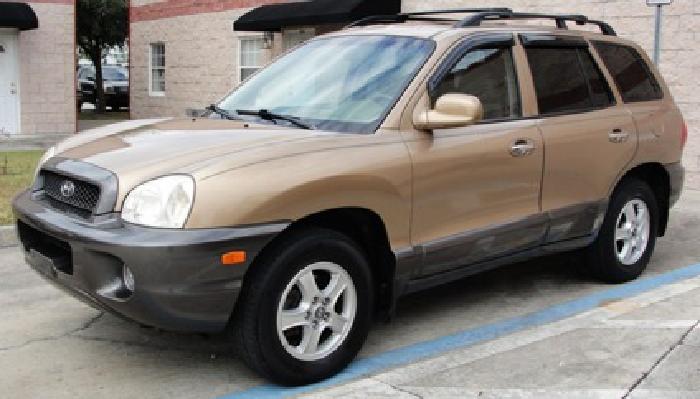 2002 hyundai santa fe limited lx suv, leather , sunroof, clean carfax in tampa, fl