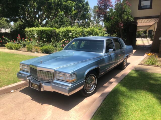 1991 cadillac brougham sedan blue rwd automatic