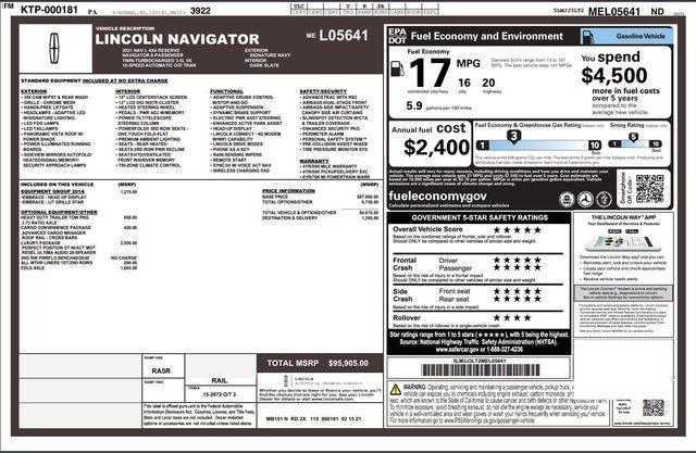 2021 lincoln navigator reserve