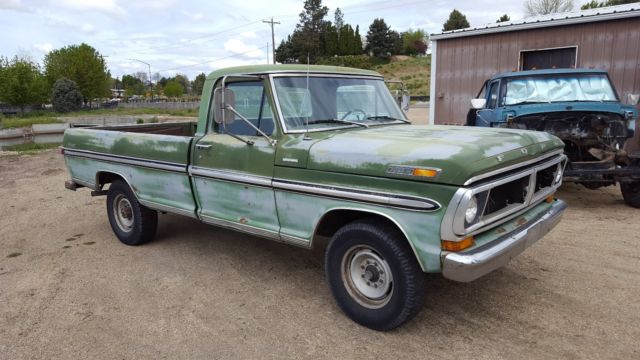 idaho patina weekend special 1972 ford f-250 ranger camper special 390 noreserve
