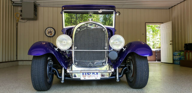 1928 street rod ford model a sedan steel body v8 automatic plum crazy purple hot