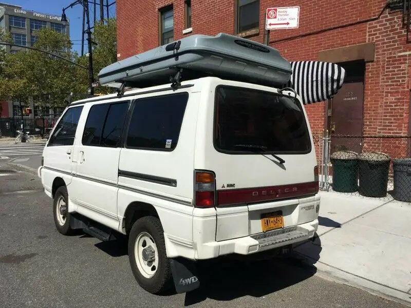 1991 mitsubishi delica van white 4wd manual