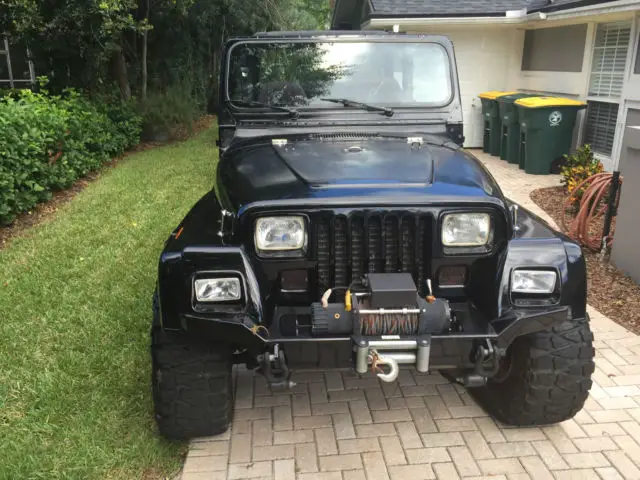1993 jeep wrangler 87 miles 2d 4wd black whinch hard/soft top doors