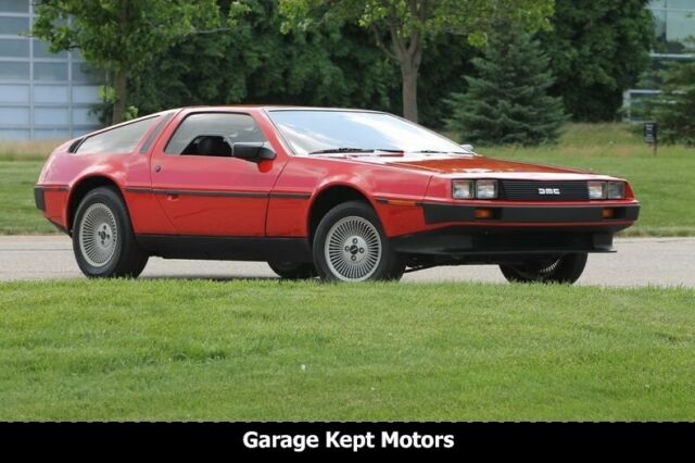 1981 delorean dmc-12 red coupe 2.8l v6 1671 miles