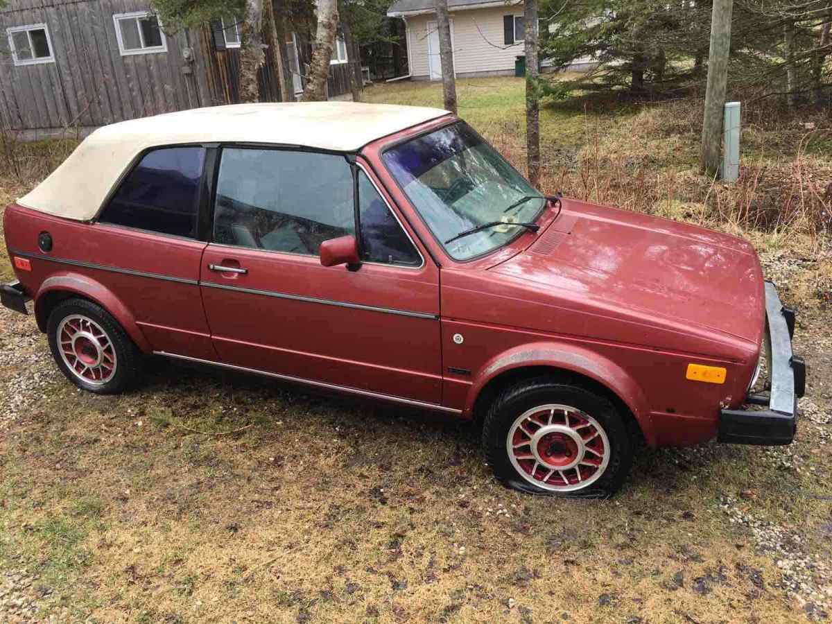 1985 volkswagen cabriolet convertible red fwd automatic cabriolet dlx