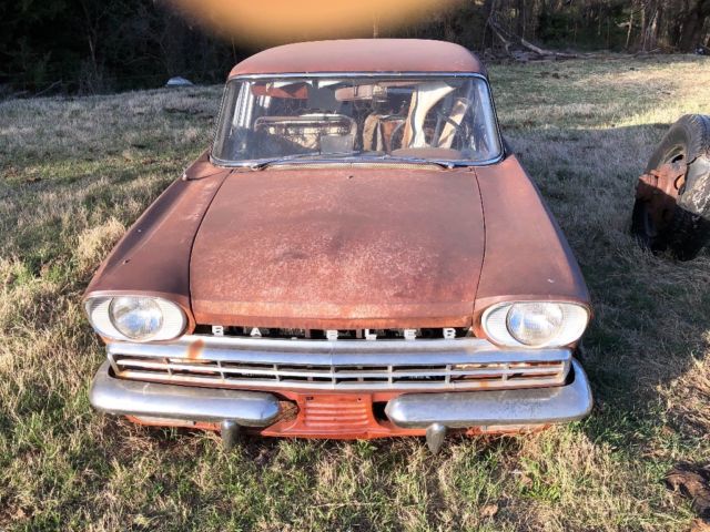 amc rambler deluxe. complete original one owner car. parked for over 40 years