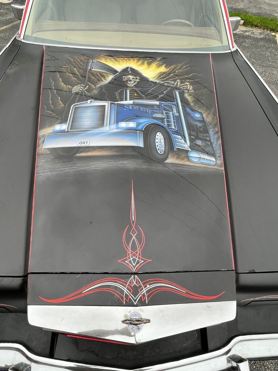 1979 lincoln continental black & red custom painted skid-row
