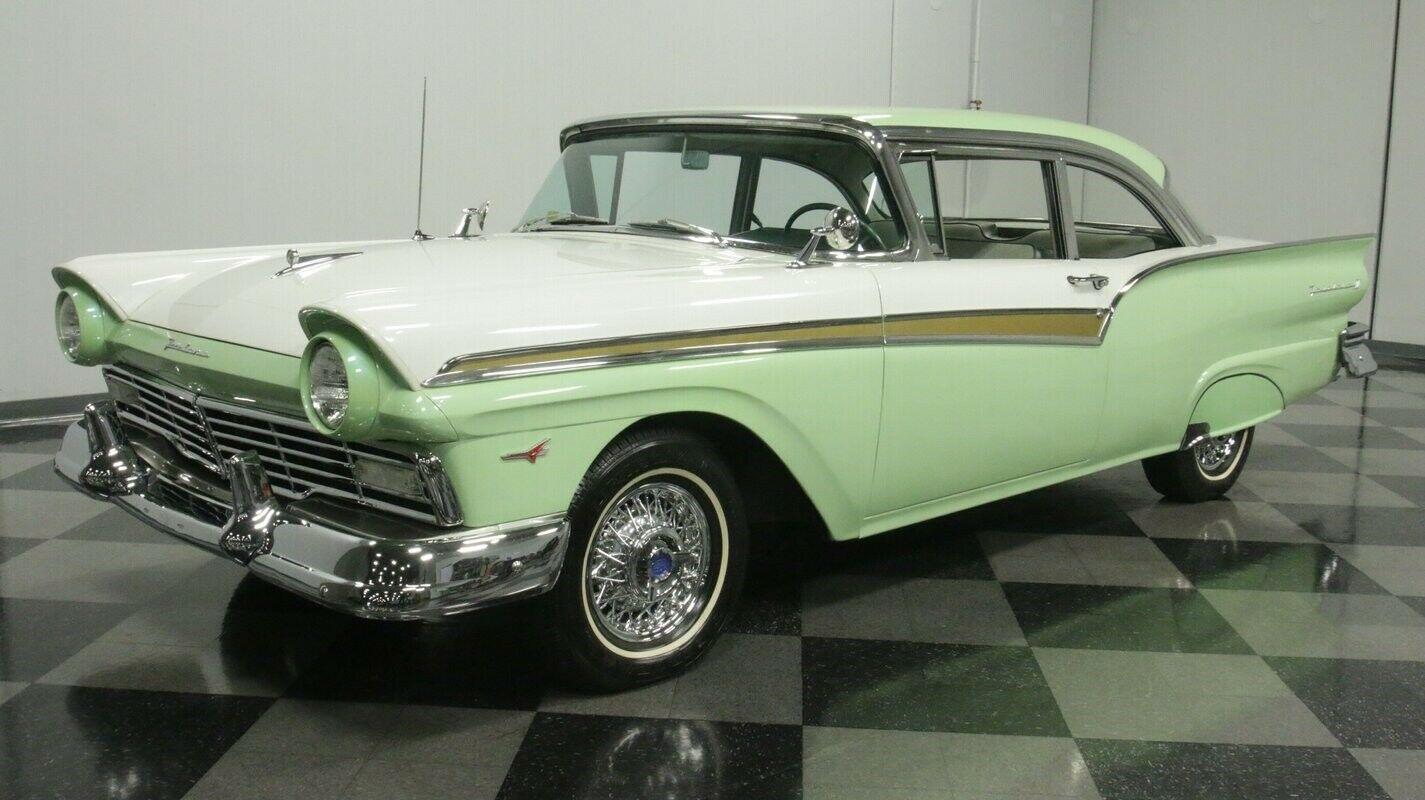 1957 ford fairlane club sedan willow green 292 v8 2722 miles