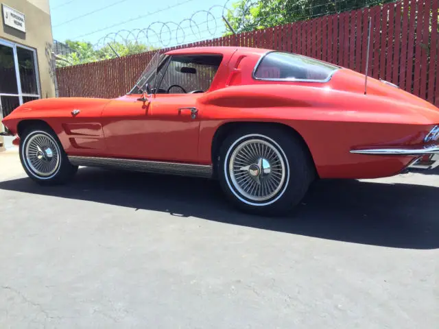 1963 corvette split window coupe riverside red with black interior 4 speed
