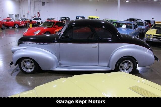 1940 chevrolet master deluxe silver & black coupe 327 v8 37573 miles