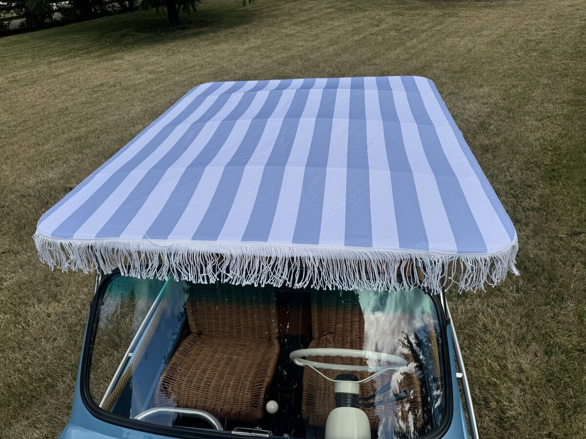 1972 fiat 500 convertible blue jolly