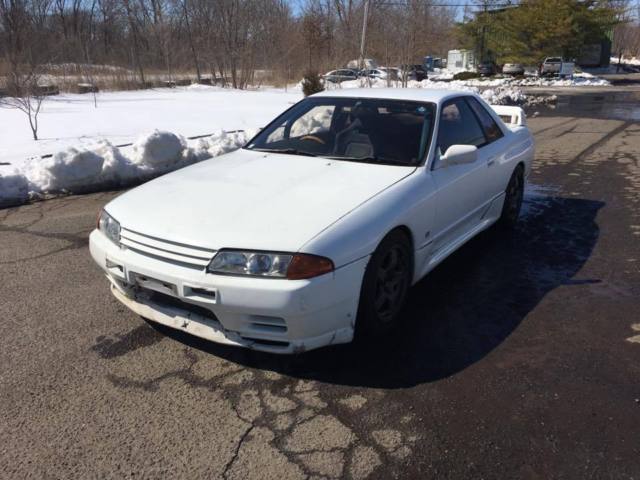 1991 skyline gts-t type m white coupe hcr32 gt-r wing bumper wheels