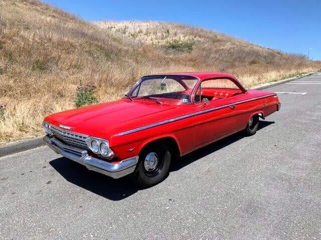 1962 chevrolet bel air coupe red rwd automatic