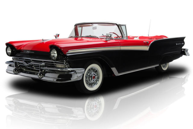 1957 ford fairlane 500 sunliner 55382 miles raven black convertible 312 v8 2 spe