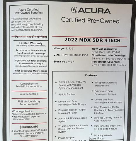 2022 acura mdx