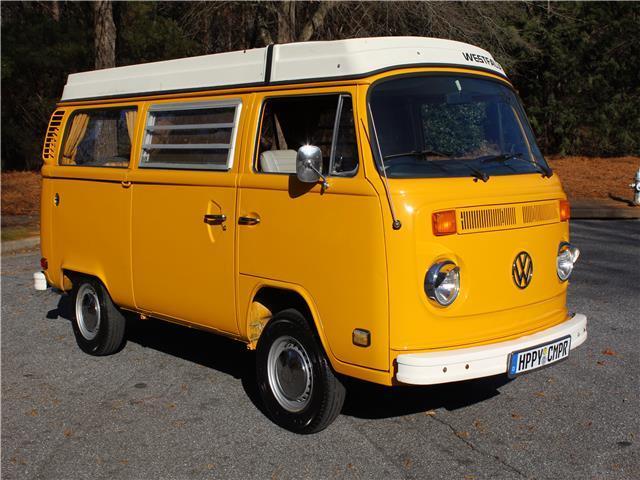 1976 volkswagen type 2 campmobile westfalia 3,308 miles yellow manual