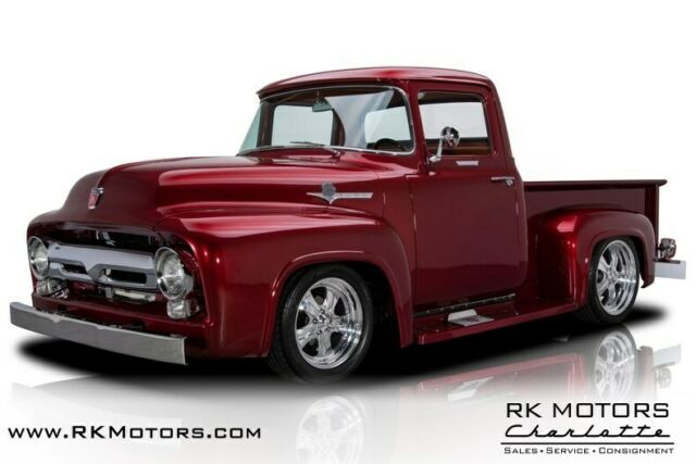 1956 ford f100 burgundy pickup truck 351 v8 3 speed automatic