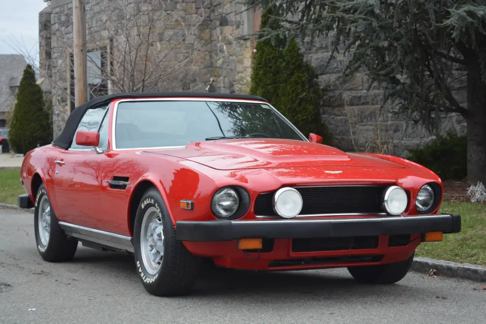 1980 aston martin v8 0 red convertible automatic