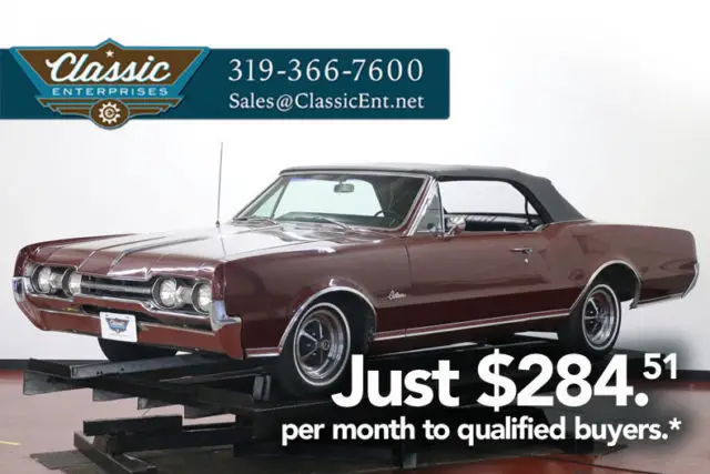 1967 oldsmobile cutlass supreme 0 burgundy maroon convertible 330 jetaway 2 spe