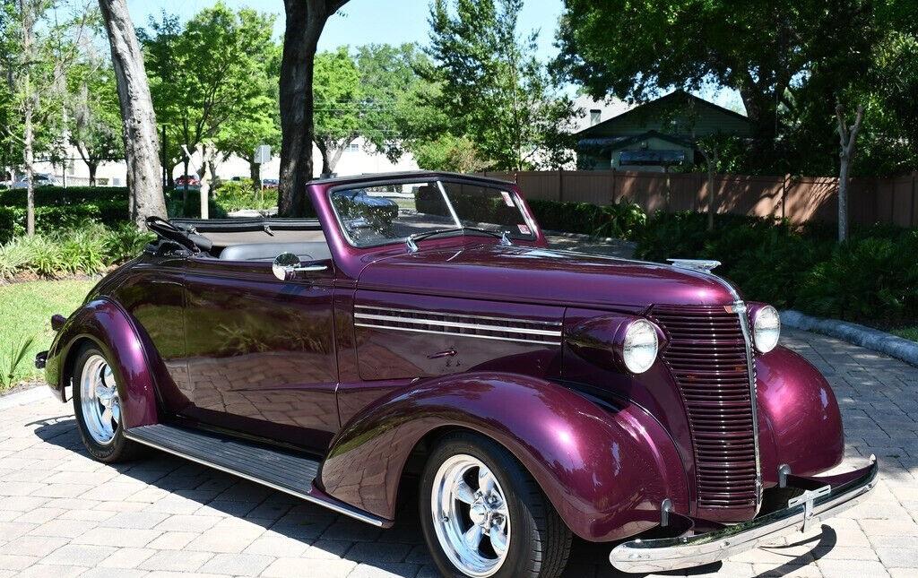 1938 chevrolet deluxe street rod convertible plum 350 v8 25740 miles